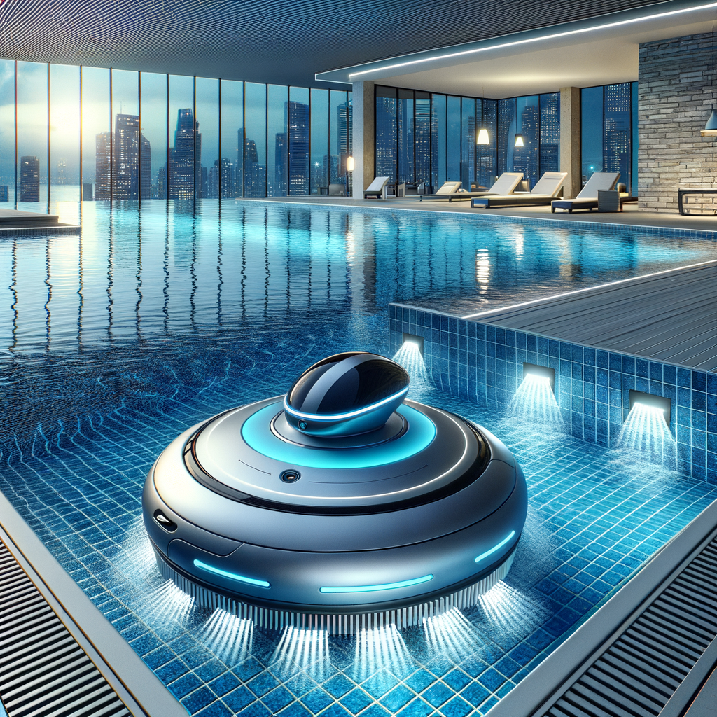 Advanced robotic pool cleaner demonstrating the future of pool cleaning with smart, automated technology and innovative, next-generation cleaning devices.