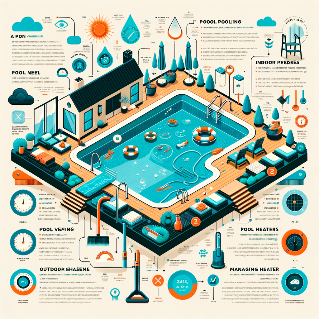 Infographic illustrating the difference between outdoor and indoor pool maintenance, showcasing pool cleaning procedures and maintenance tips, and unveiling the truth about maintaining swimming pools.